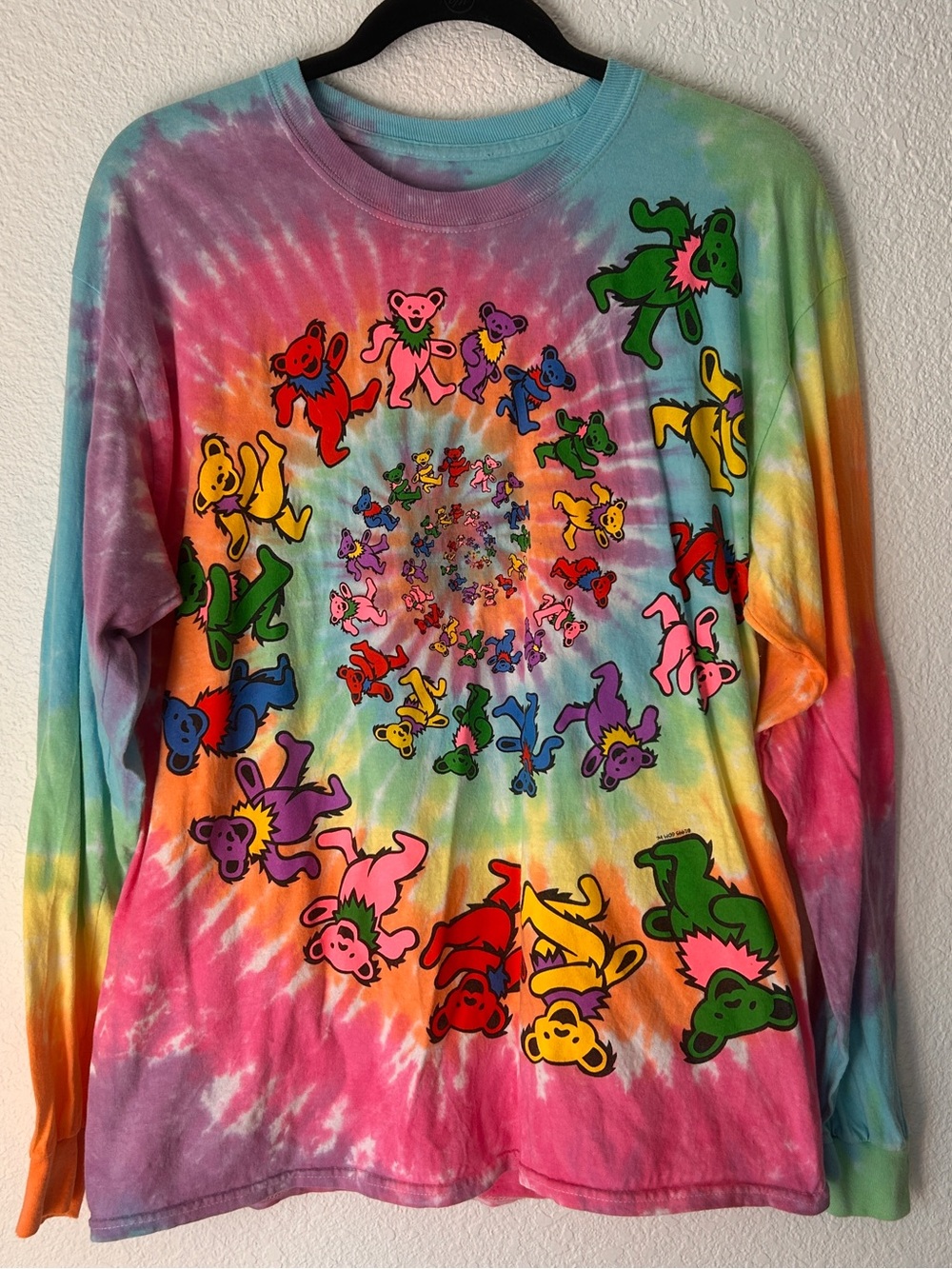 Grateful dead Colorful Tie-Dye Spiral Long Sleeve Tee